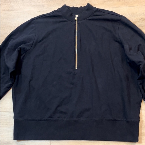 Universal Standard Women’s Zoe 1/2 Zip Funnel Neck Sweatshirt Size L (22-24) - Picture 3 of 7